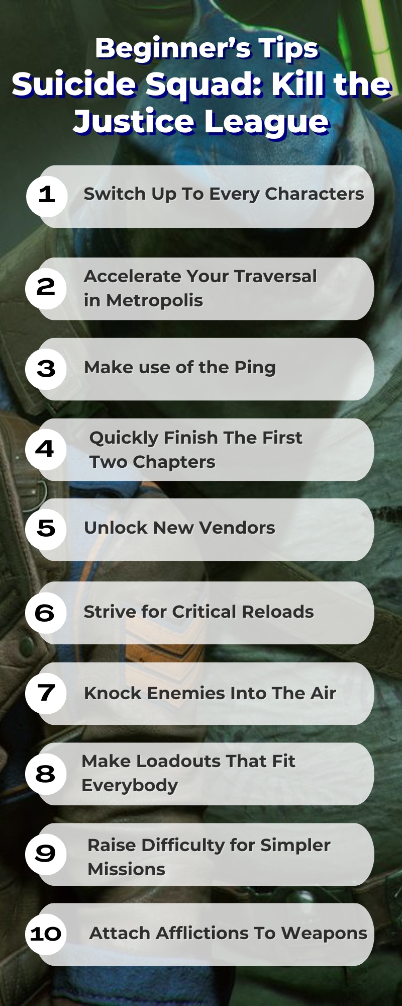 Suicide Squad: Kill the Justice League: Best Tips for Beginners