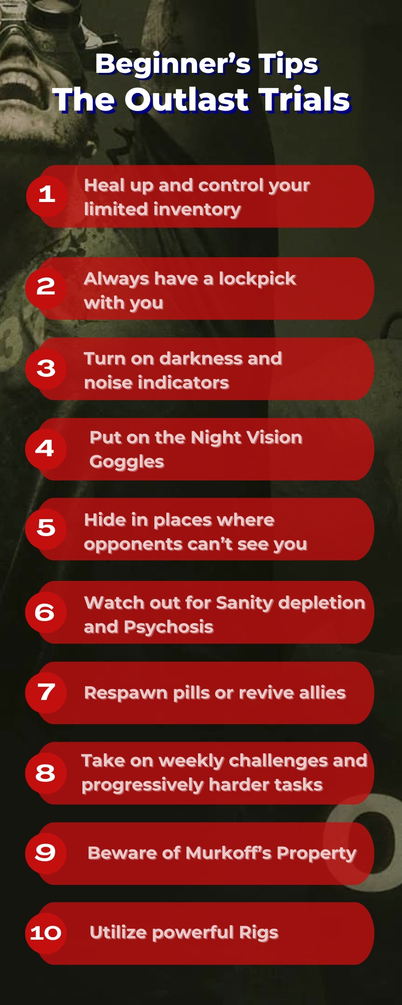 The Outlast Trials- Best Tips for Beginners