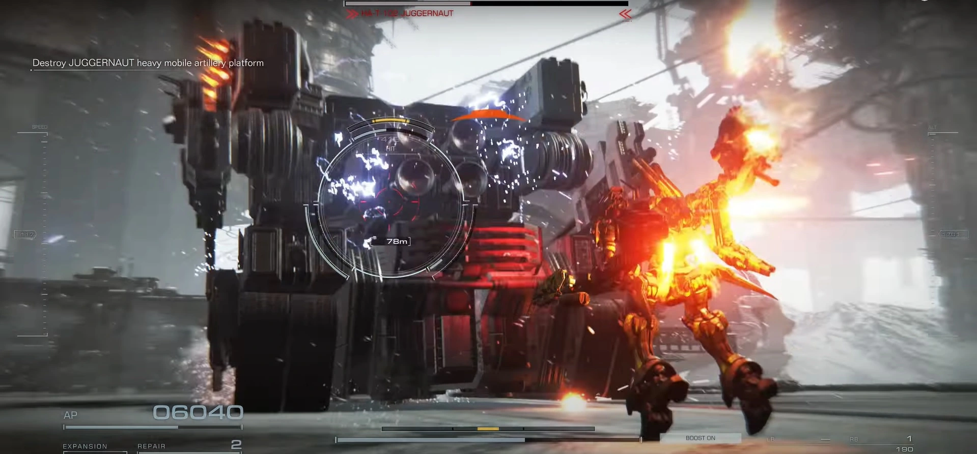Armored Core 6 Tips- To Deal More (And Sustain Less) Impact Damage, Utilize Assault Boosts