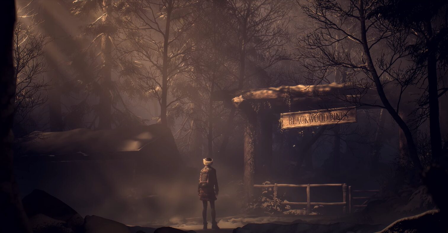 A boy standing alone at a haunting place