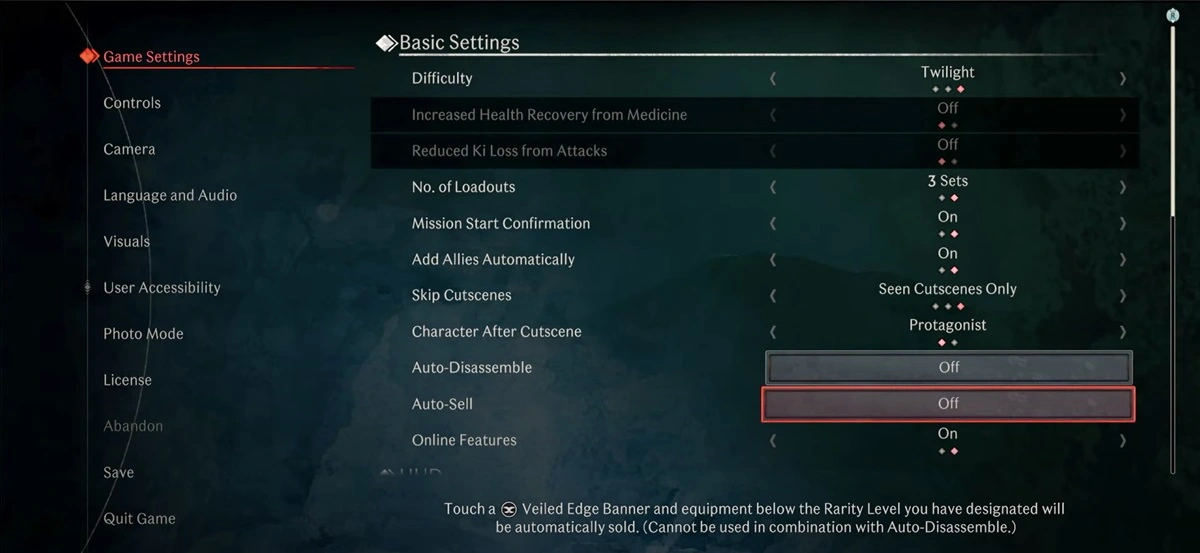 Rise of the Ronin Best Tips- Understand Additional Difficulty Adjustments in the System Menu
